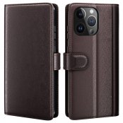 Köp Äkta Läderfodral Iphone 15 Pro Brun Online