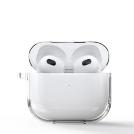 Apple AirPods 3 Skal Med Karbinhake Transparent - Techhuset.se