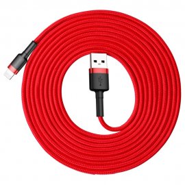 Baseus Lightning Kabel Extra Lång 3 Meter Röd