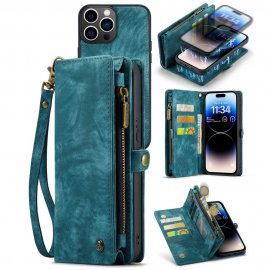 Köp CaseMe Multi-Slot 2 i 1 Plånboksfodral iPhone 14 Pro Blå Online