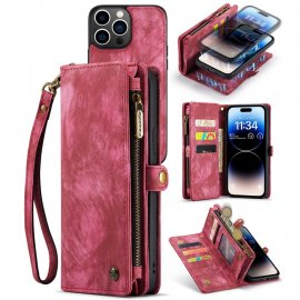 Köp CaseMe Multi-Slot 2 i 1 Plånboksfodral iPhone 14 Pro Max Röd Online