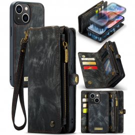 Köp CaseMe Multi-Slot 2 i 1 Plånboksfodral iPhone 15 Plus Svart Online