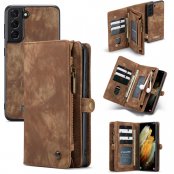 CaseMe Plånboksfodral Multi-Slot Samsung Galaxy S21 Plus Brun - Techhuset.se