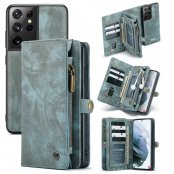 CaseMe Plånboksfodral Multi-Slot Samsung Galaxy S21 Ultra Blå - Techhuset.se