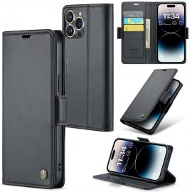 Köp CaseMe Slim Plånboksfodral RFID-skydd iPhone 15 Pro Max Svart Online
