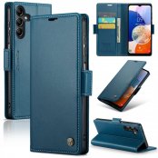 Köp CaseMe Slim Plånboksfodral RFID-skydd Samsung Galaxy A14 Blå Online