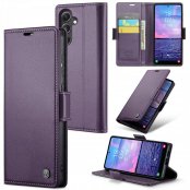 Köp CaseMe Slim Plånboksfodral RFID-skydd Samsung Galaxy A14 Lila Online
