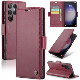Köp CaseMe Slim Plånboksfodral RFID-skydd Samsung Galaxy S24 Ultra Röd Online