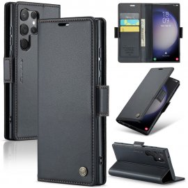 Köp CaseMe Slim Plånboksfodral RFID-skydd Samsung Galaxy S24 Ultra Svart Online