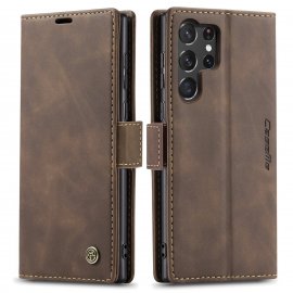 Köp CaseMe Slim Plånboksfodral Samsung Galaxy S23 Ultra Brun Online