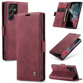 Köp CaseMe Slim Plånboksfodral Samsung Galaxy S22 Ultra Röd Online