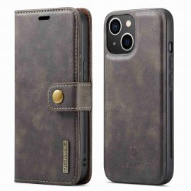 Köp DG.MING 2-in-1 Magnet Wallet iPhone 14 Plus Brown Online