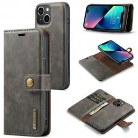 Köp DG.MING 2-in-1 Magnet Wallet iPhone 15 Brown Online