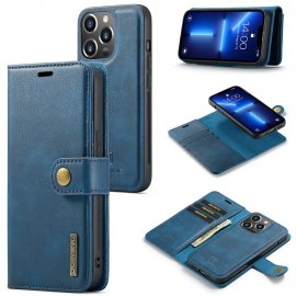 Köp DG.MING 2-in-1 Magnet Wallet iPhone 15 Pro Max Blue Online
