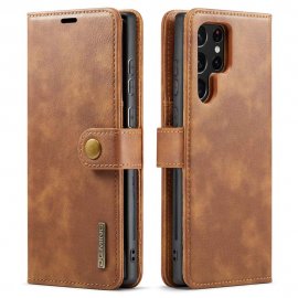 Köp DG.MING 2-in-1 Magnet Wallet Samsung Galaxy S23 Ultra Cognac Online
