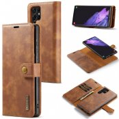 Köp DG.MING 2-in-1 Magnet Wallet Samsung Galaxy S24 Ultra Cognac Online