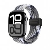 Apple Watch 38/40/41mm med elastiskt vävd nylonarmband i multifärg svart