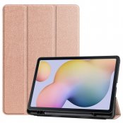 Köp Fodral Tri-Fold Galaxy Tab S7/S8 Med S Pen-hållare Roséguld Online