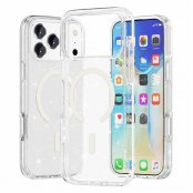 Transparent glitter-skal med MagSafe för iPhone 17 Pro Max