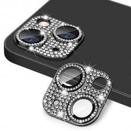 Köp Hat Prince Glitter Kameraskydd Aluminium iPhone 15/iPhone 15 Plus Svart Online