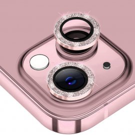 Köp Hat Prince Glitter Linsskydd iPhone 15/15 Plus Rosa Online