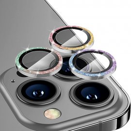 Köp Hat Prince Glitter Linsskydd iPhone 15 Pro/15 Pro Max Multifärg Online