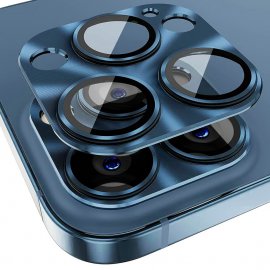 Köp Hat Prince Kameraskydd Aluminium iPhone 15 Pro/iPhone 15 Pro Max Blå Online