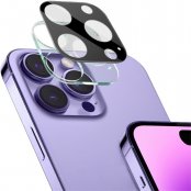 Härdat Glas Linsskydd iPhone 16 Pro Max Svart