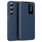 Smart View läderfodral Samsung Galaxy A17 blå med stängt lock