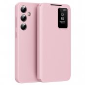 Samsung Galaxy S25 Plus rosa Smart View fodral med stilren design och visningsfönster