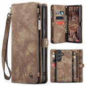 CaseMe Multi-Slot plånboksfodral 2 i 1 till Samsung Galaxy S26 i brun färg