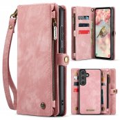 CaseMe Multi-Slot plånboksfodral 2 i 1 till Samsung Galaxy S26 i rosa färg