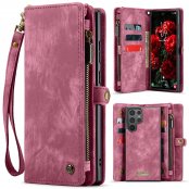 CaseMe Multi-Slot 2 i 1 plånboksfodral till Samsung Galaxy S26 Ultra i röd färg