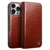 Leather Wallet Case iPhone 16 Pro Brown