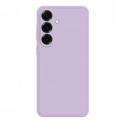 Lila TPU-skal monterat på Samsung Galaxy A17 – matt baksida