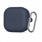 Tech-Protect silikonskal till Samsung Galaxy Buds 4 blå med karbinhake