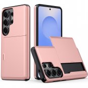 samsung galaxy s26 ultra skal roséguld med kortfack framifrån
