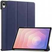 Blått Tri-fold fodral till Samsung Galaxy Tab S11 i uppfällt läge