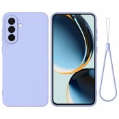 Lila silikonskal till Samsung Galaxy A17 med handledsrem