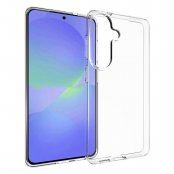 Transparent TPU-skal till Samsung Galaxy S26 monterat på telefon