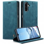 caseme slim blått plånboksfodral för samsung galaxy a17 med mobilstativfunktion