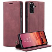 caseme slim plånboksfodral röd samsung galaxy a17 med ställfunktion