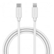Smartline Lång USB-kabel iPhone 14 Pro Max 2m Lightning Vit