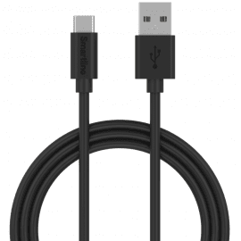 Smartline USB-C Kabel 3A 2m Svart - Techhuset.se