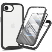 360 Full Cover Edge Case svart till iPhone 17e – framsida och baksida