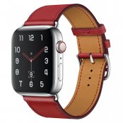 Äkta Läderarmband Apple Watch Series 11 46mm Röd