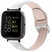 Äkta Läderarmband Fitbit Versa 3/Sense Vit - Techhuset.se
