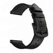 Äkta Läderarmband Samsung Galaxy Watch 7 40mm Svart