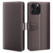 Äkta Läderfodral iPhone 16 Pro Brun