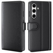 Äkta Läderfodral Samsung Galaxy S24 FE Svart